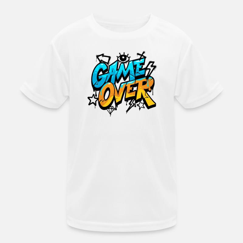 Game Over Graffiti Splash Tee Kinder Funktions-T-Shirt