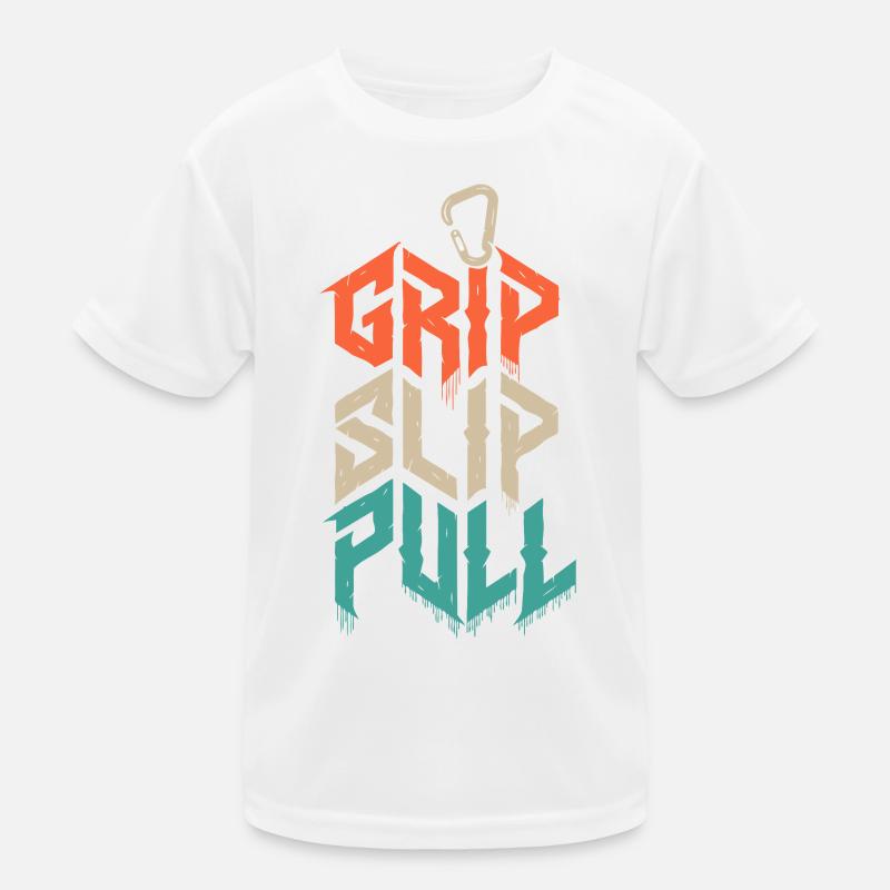 Grip Slip Pull Climbing Grunge Kids Functional T-Shirt