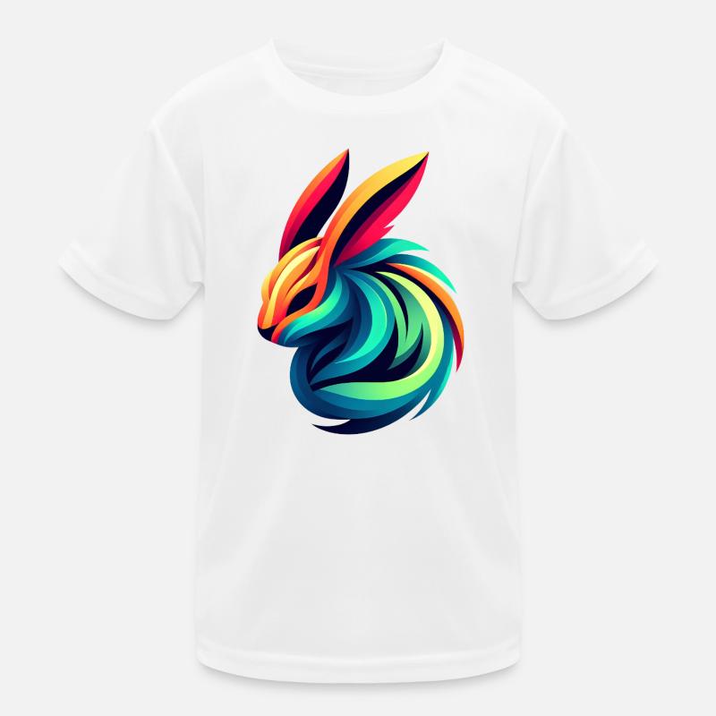 Lapin Couleur Éclatante T-shirt sport Enfant