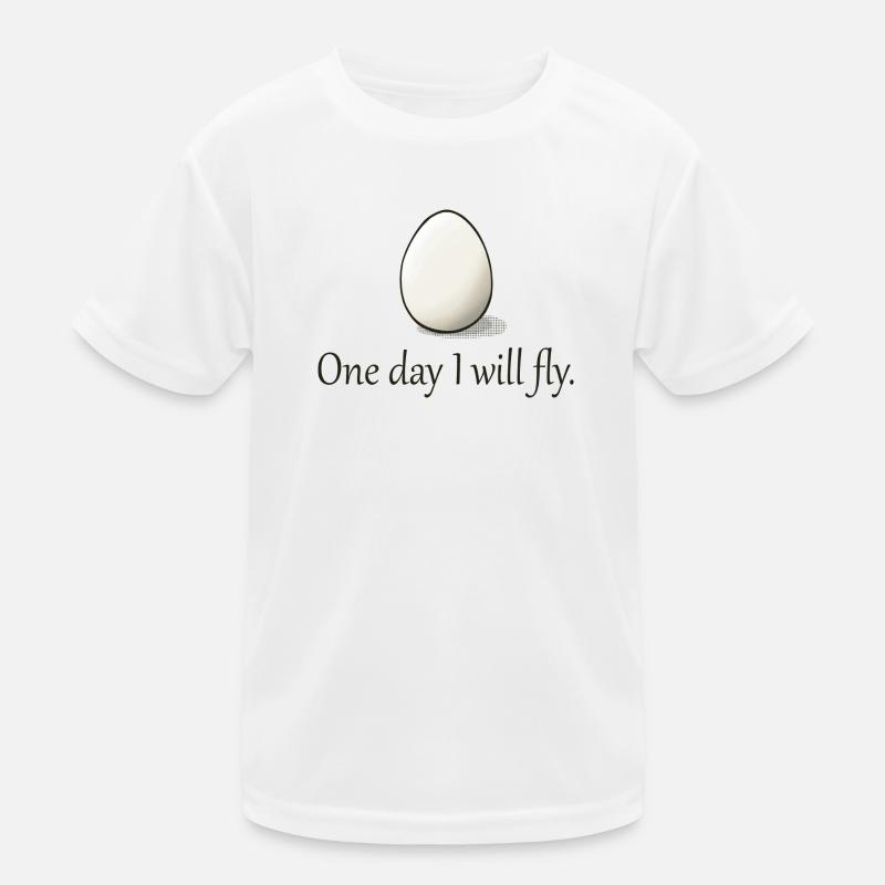 One day I will fly - Kids Functional T-Shirt - white