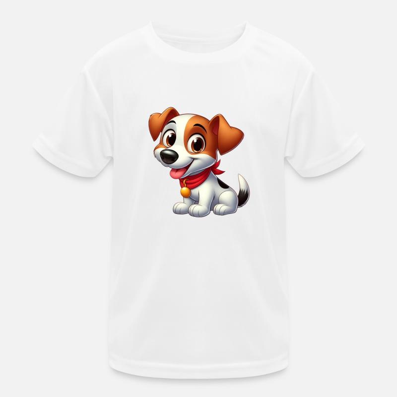 Foxterrier 6 - Kinder Funktions-T-Shirt - Weiß