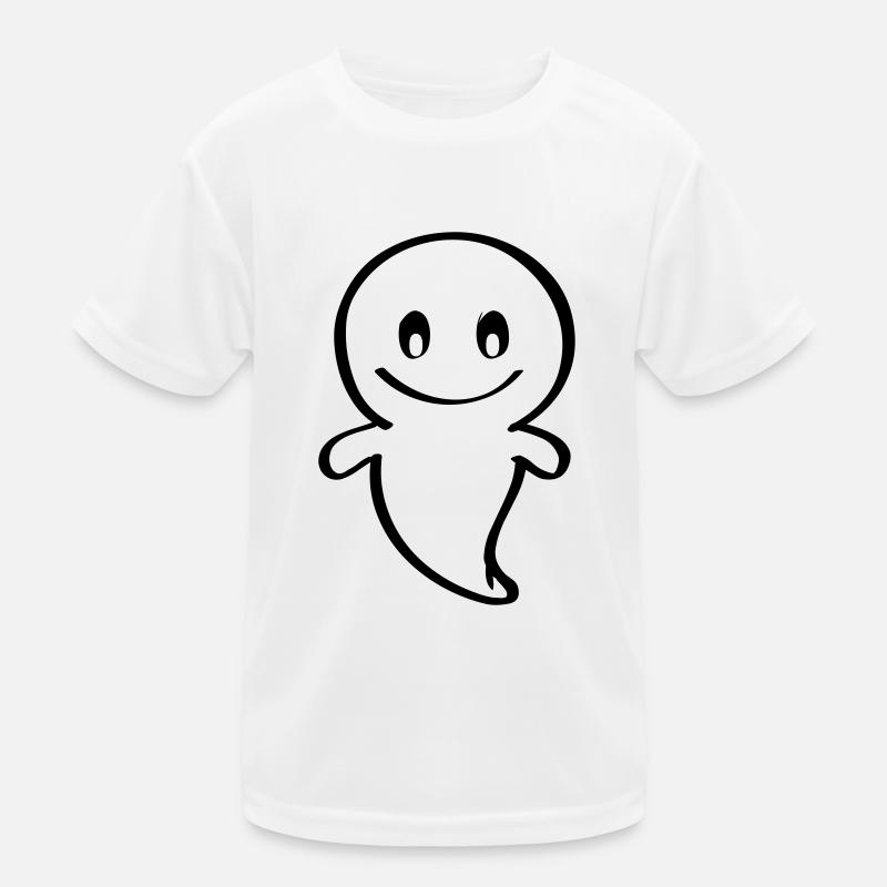 Friendly Ghost Halloween Haunted - Kids Functional T-Shirt - white