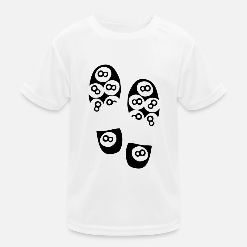 trace pas chaussure billard empreinte ballon T-shirt sport Enfant