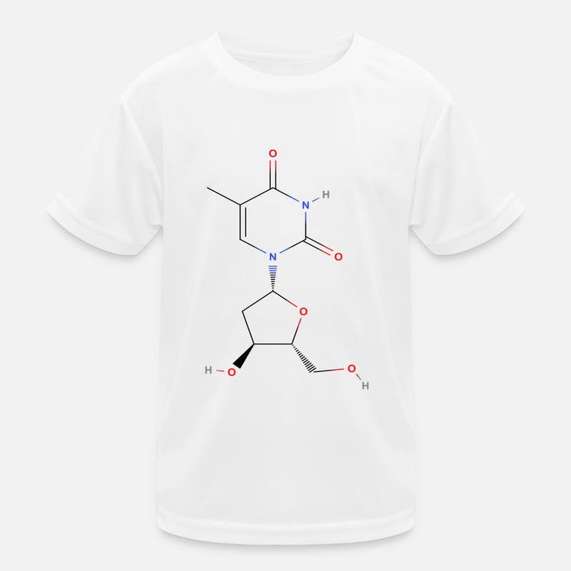 Molécule de thymidine - Formule structurale colorée T-shirt sport Enfant