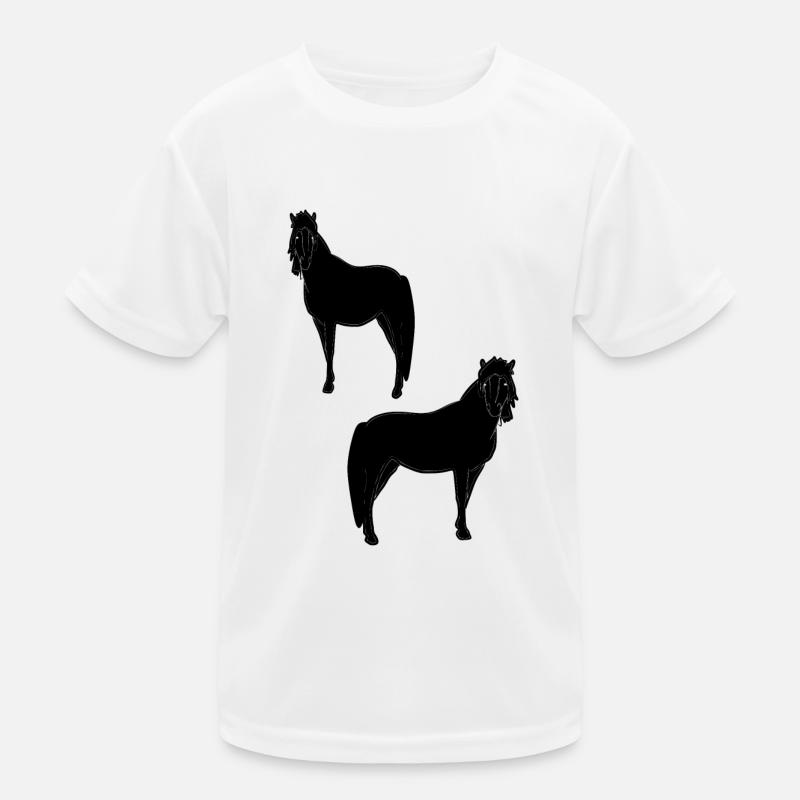 Haflinger in Schwarz Kinder Funktions-T-Shirt