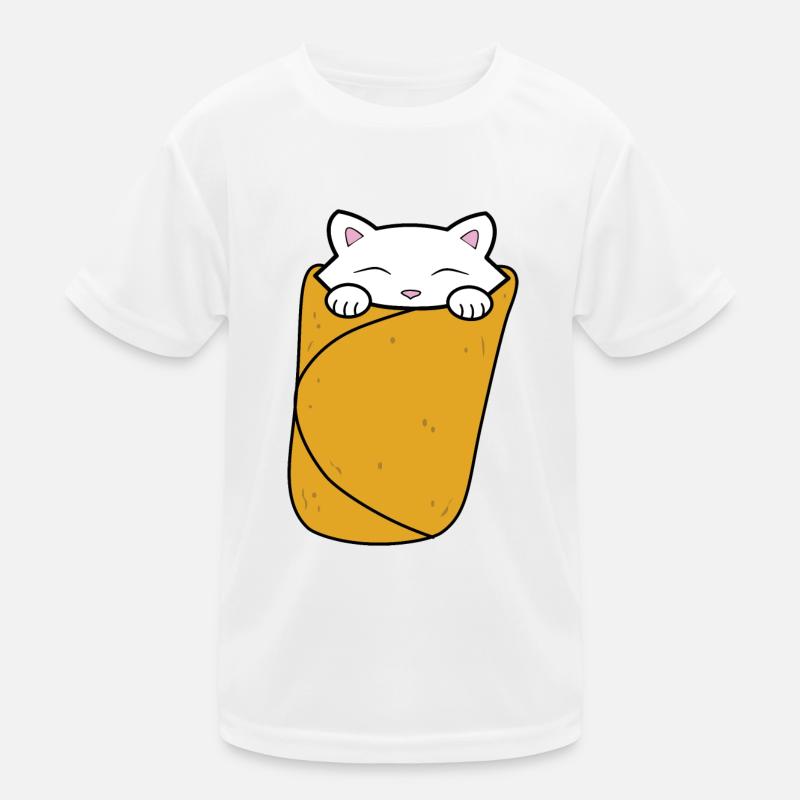 Purrito, cute cat burrito. Kids Functional T-Shirt