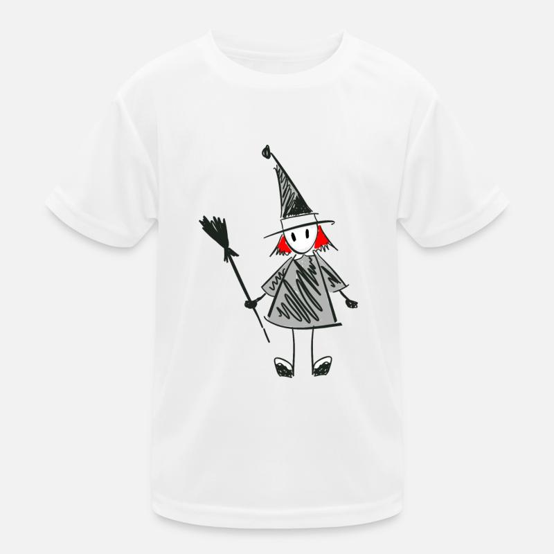Stilisiertes Hexendesign Kinder Funktions-T-Shirt