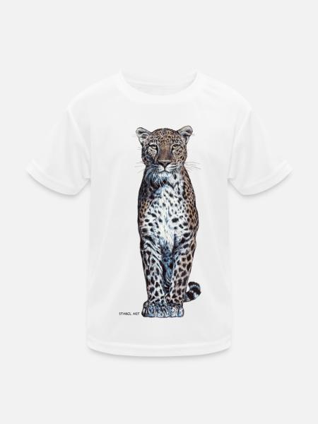 Panther - Kinder Funktions-T-Shirt - Weiß