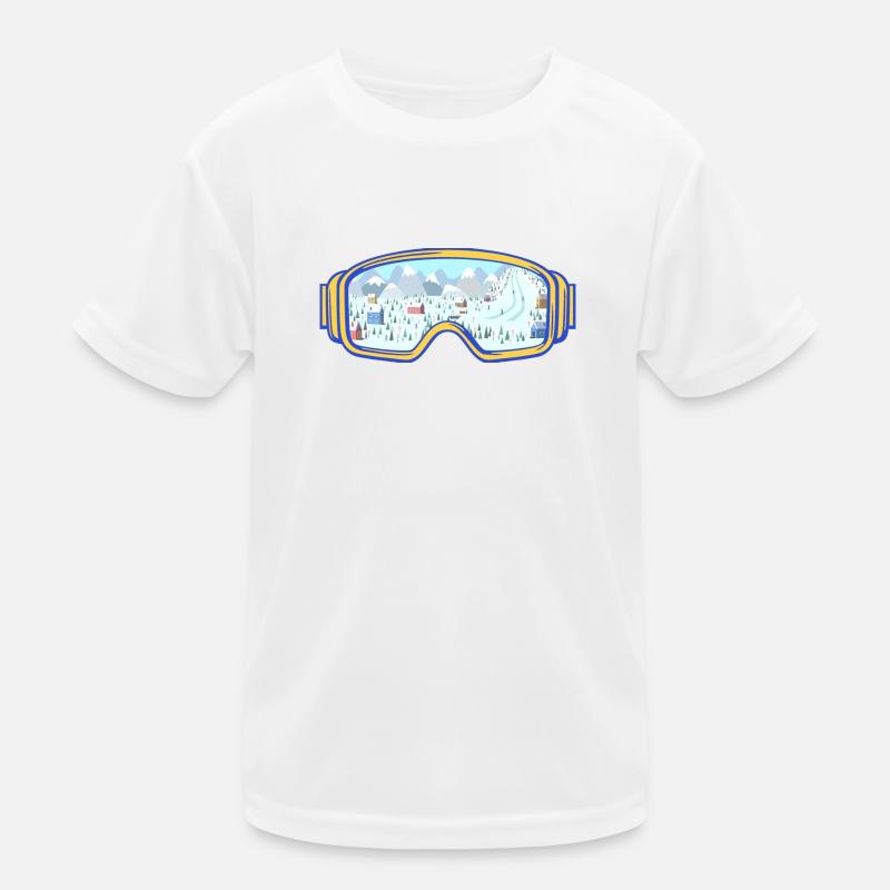 Ski Google, Snowboard Kinder Funktions-T-Shirt