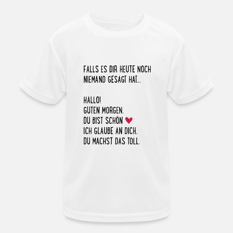 Komplimente - Kinder Funktions-T-Shirt - Weiß