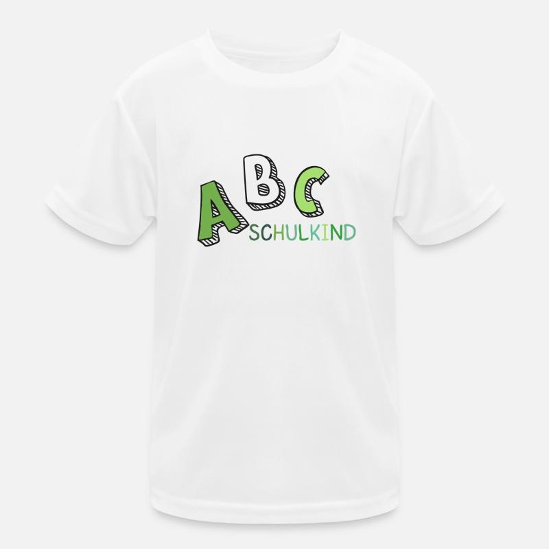 ABC Écolier vert blanc T-shirt sport Enfant
