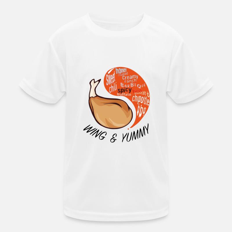 WING & YUMMY - Kids Functional T-Shirt - white
