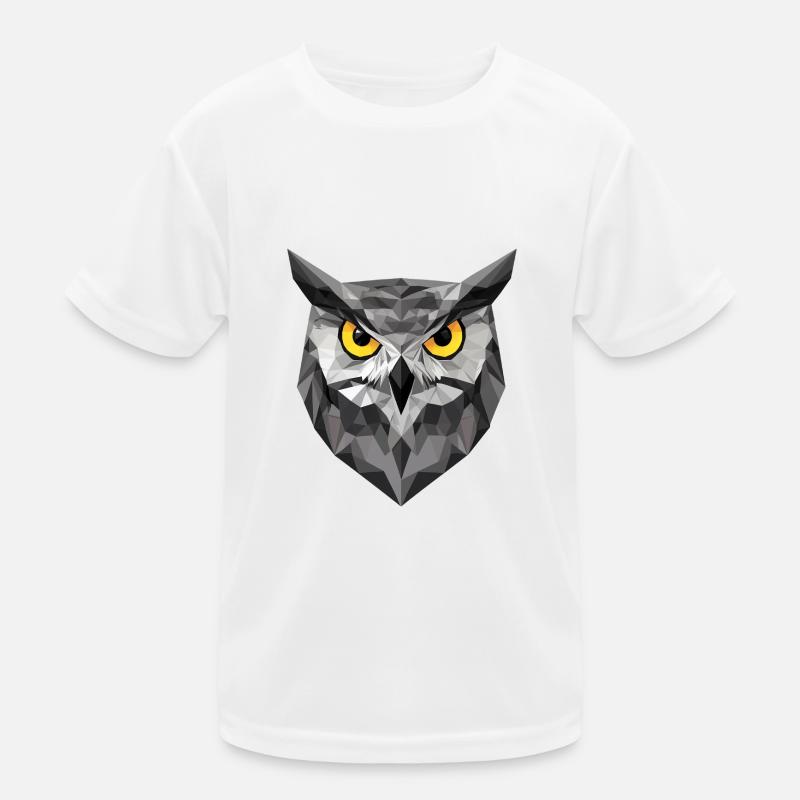 Low Poly Owl – modern design for the smart Kids Functional T-Shirt
