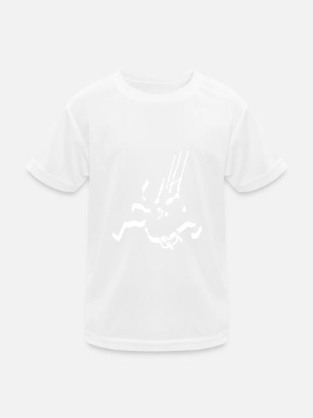 Men's Kitesurfing Kitesurfer Kitesurfing Kitesurfing - Kids Functional T-Shirt - white - Front