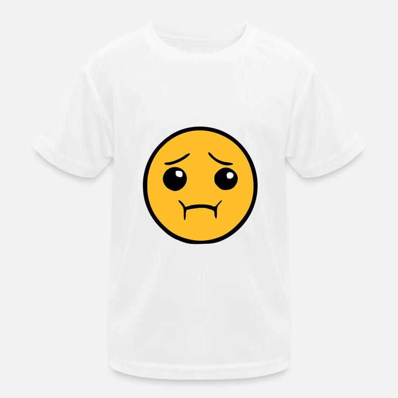 Colore dello schizzo disgustato emoji Maglietta sportiva per bambini