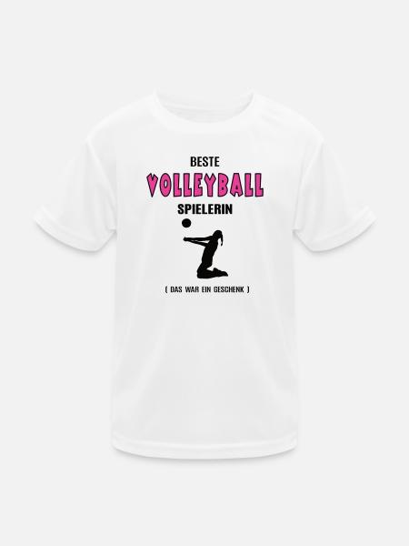 Volleyball Spielerin Beste Volleyballerin Geb Jubi - Kinder Funktions-T-Shirt - Weiß
