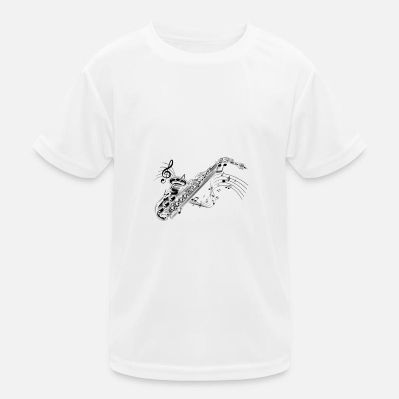 Saxofon Kinder Funktions-T-Shirt