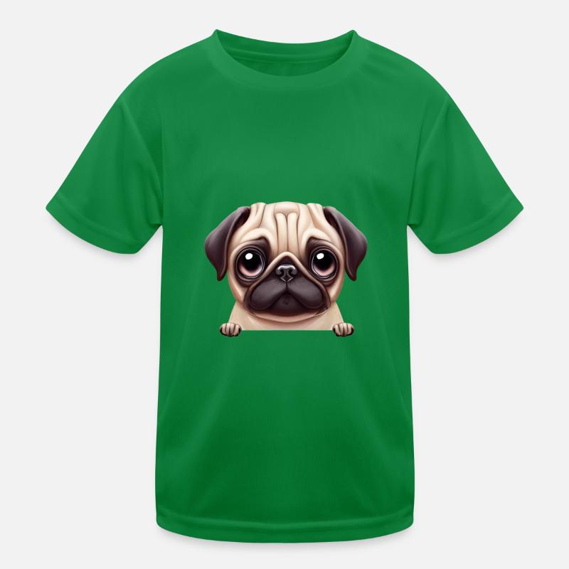 Wunderschönes Mops-Design Kinder Funktions-T-Shirt