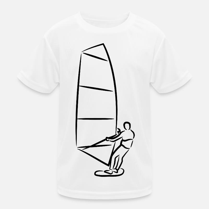 Windsurfer sketch Kids Functional T-Shirt