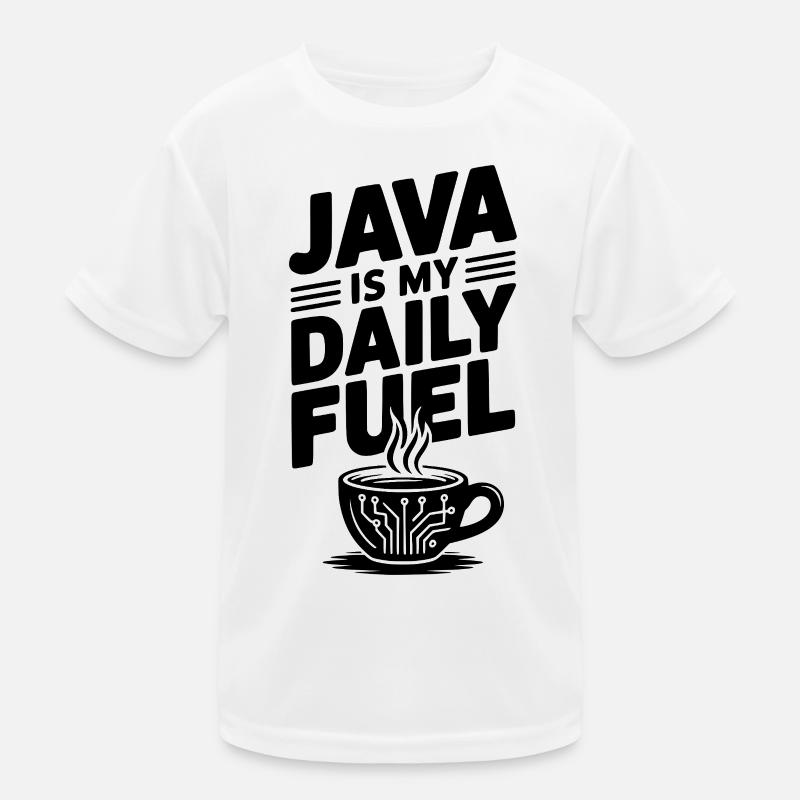 Java ist mein täglicher Treibstoff Kinder Funktions-T-Shirt