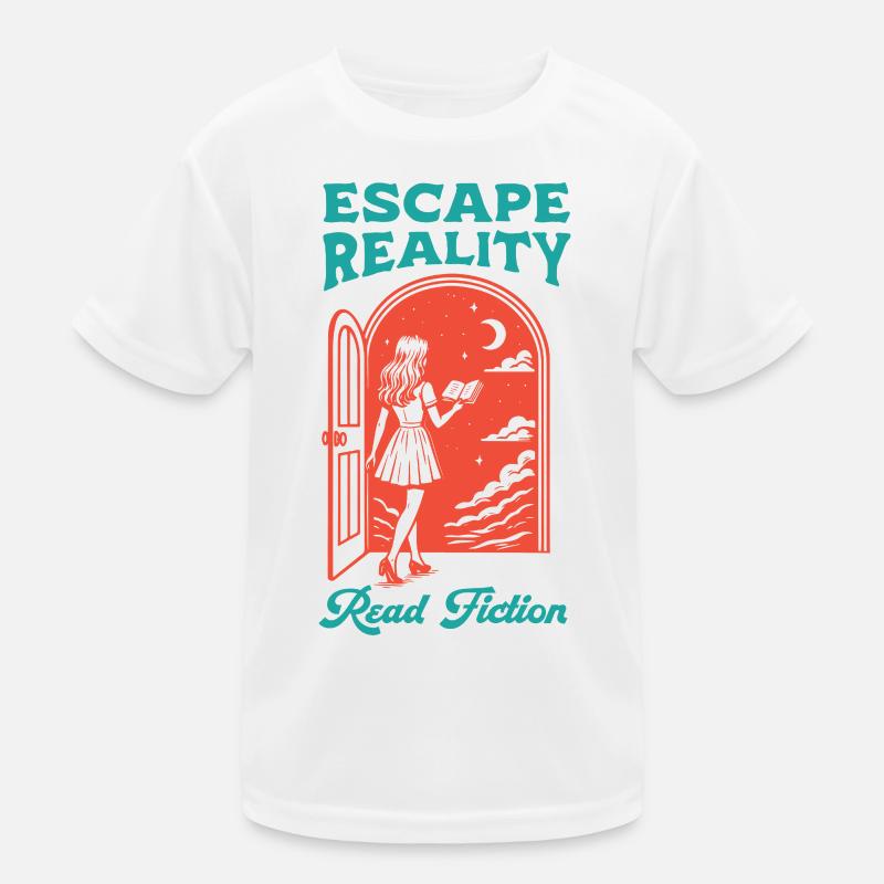 Escape Reality Read Fiction Kids Functional T-Shirt