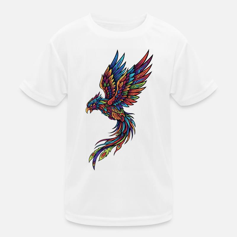 Phénix néon sur fond noir T-shirt sport Enfant