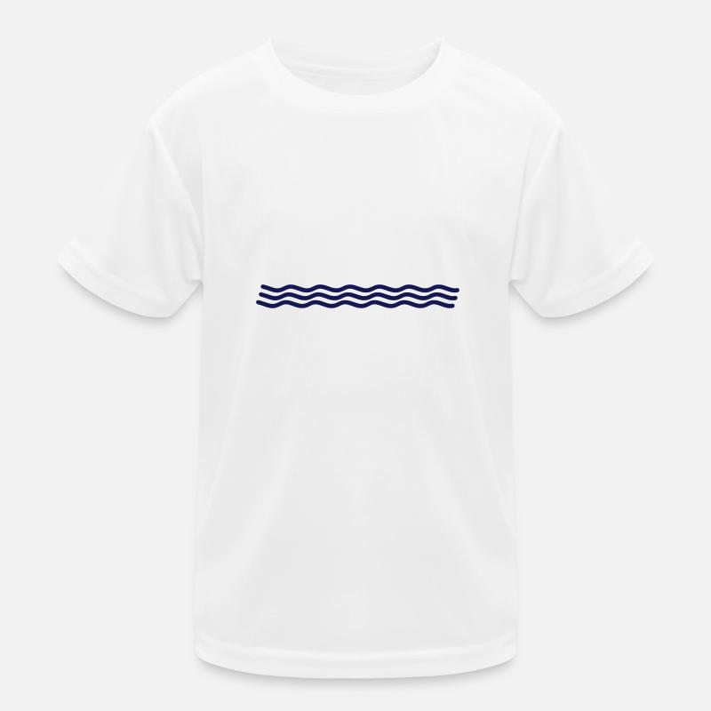 Wavy lines waves wavy line Kids Functional T-Shirt