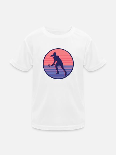 Hockeyspielerin Feldhockey Mädchen Hockey Frauen - Kinder Funktions-T-Shirt - Weiß - Vorne