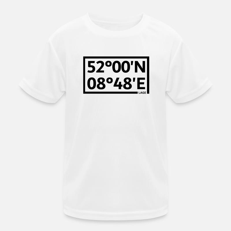 Location coordinates Kids Functional T-Shirt