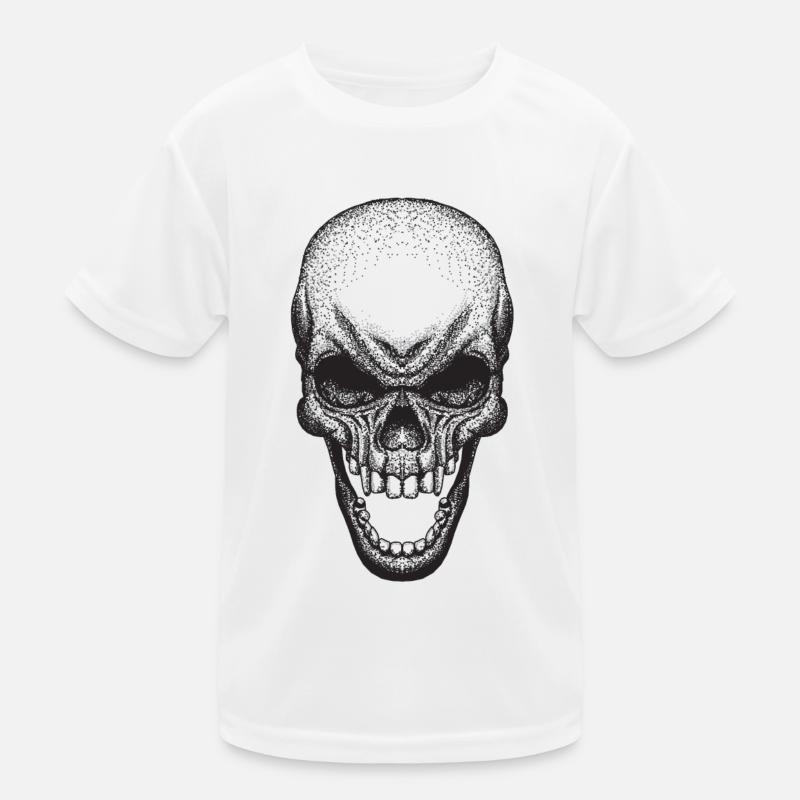 dot-Schädel Kinder Funktions-T-Shirt