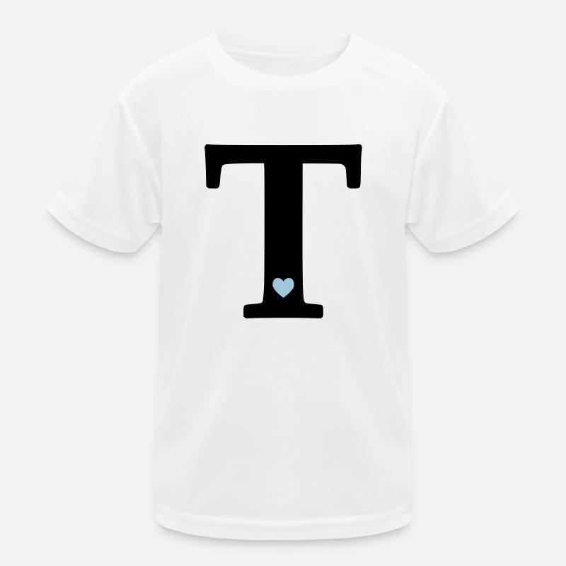 Lettre T Lettre initiale T-shirt sport Enfant