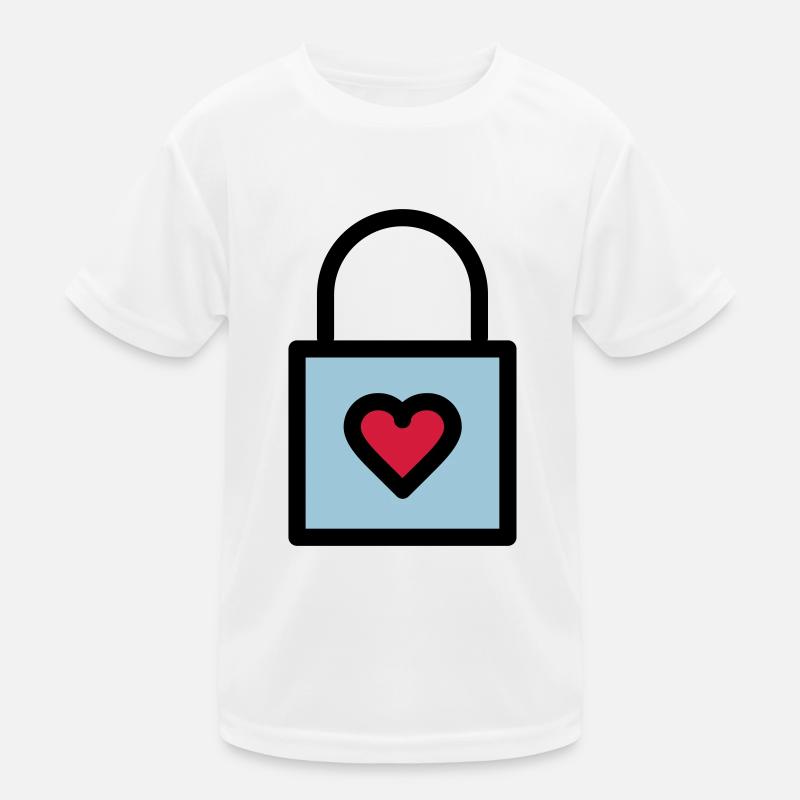 Vorhängeschloss, Liebesschloss Kinder Funktions-T-Shirt