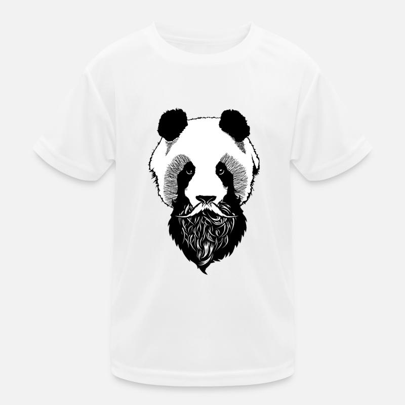 PandaKopf Schnurrbart Schnurrbart Schnurrbart Bart bartbart Kinder Funktions-T-Shirt