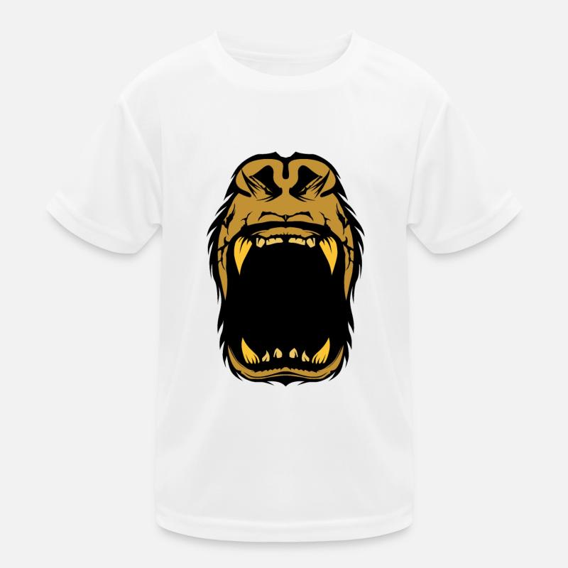gueule ouverte grande bouche rugit T-shirt sport Enfant