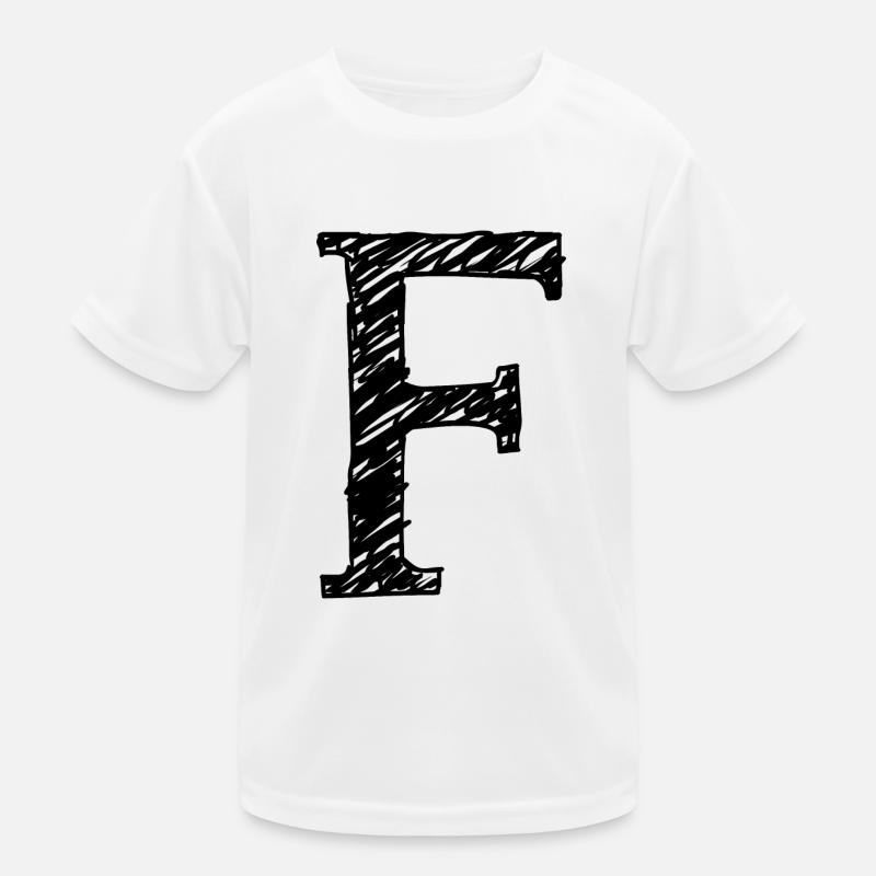F - Kinder Funktions-T-Shirt - Weiß