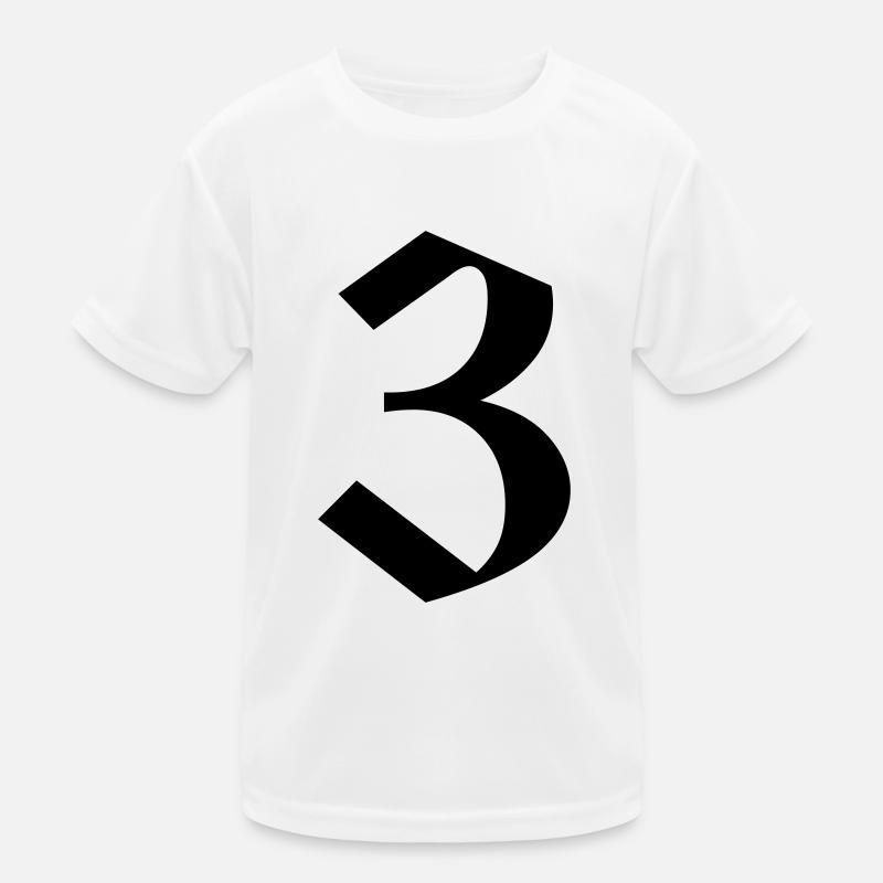 3 - Kinder Funktions-T-Shirt - Weiß