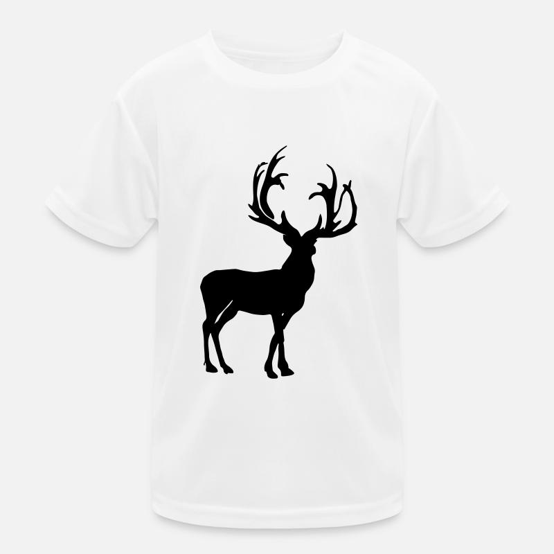 Hirsch Silhouette Vector Gift Idea Kids Functional T-Shirt
