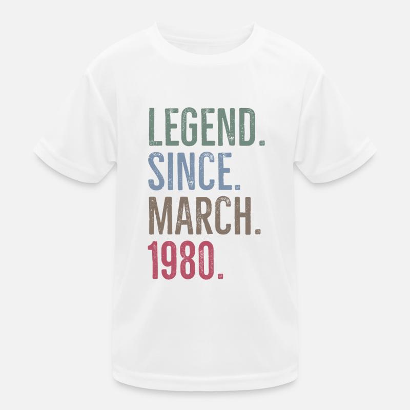 Légende depuis mars 1980 T-shirt sport Enfant