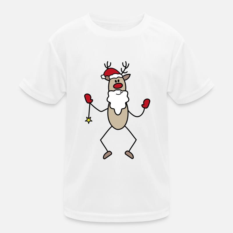 Lustiger Weihnachtsmann Kinder Funktions-T-Shirt