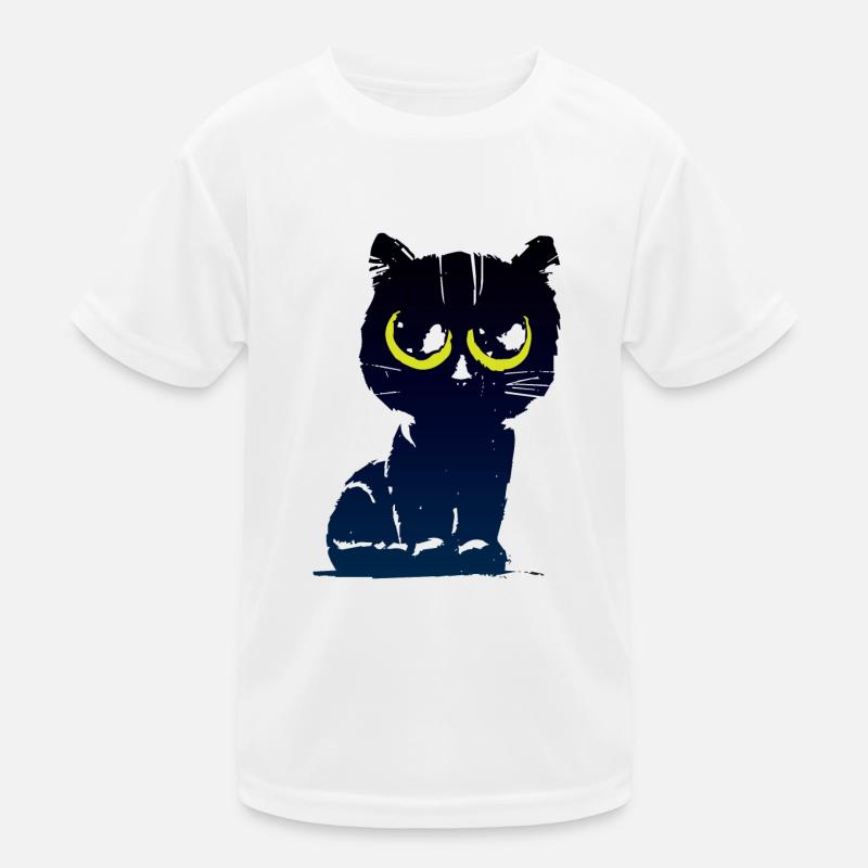 Black Cat 2 Kinder Funktions-T-Shirt
