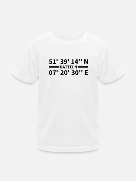 Dates coordinates - Kids Functional T-Shirt - white - Front