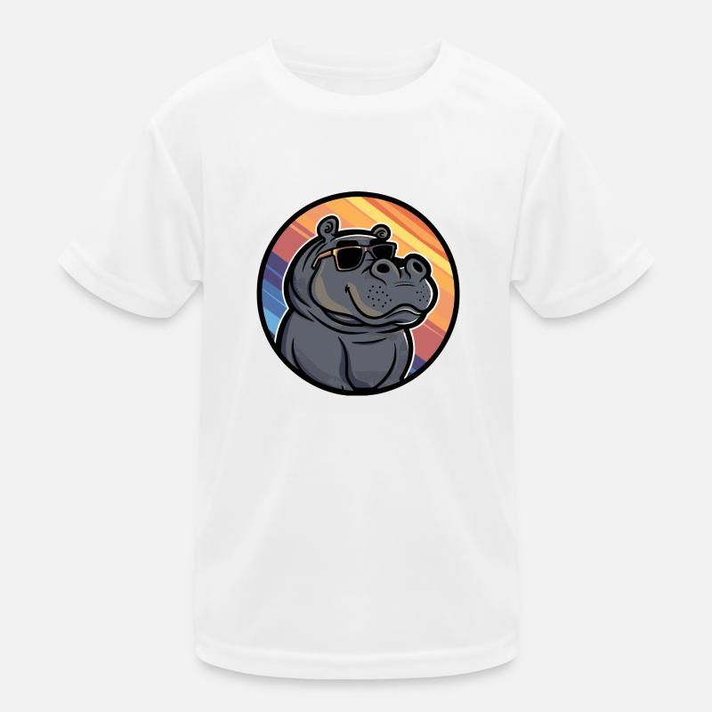 Hippopotamus Cool Summer Kids Functional T-Shirt