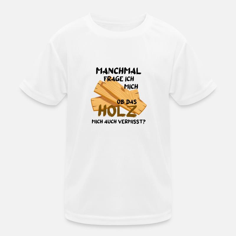 Holz geschenk Kinder Funktions-T-Shirt