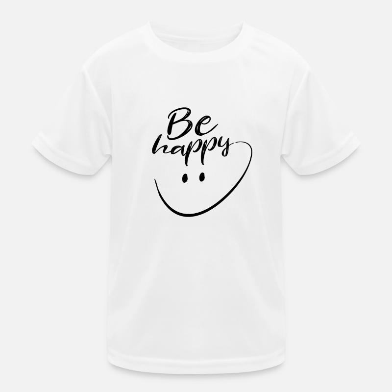 Be Happy With Hand Drawn Smile Kids Functional T-Shirt