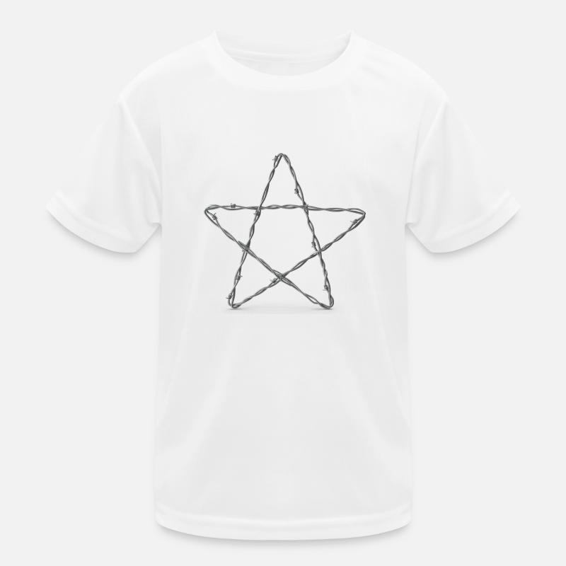 Barbed Wire Star - Pentagram Kinder Funktions-T-Shirt