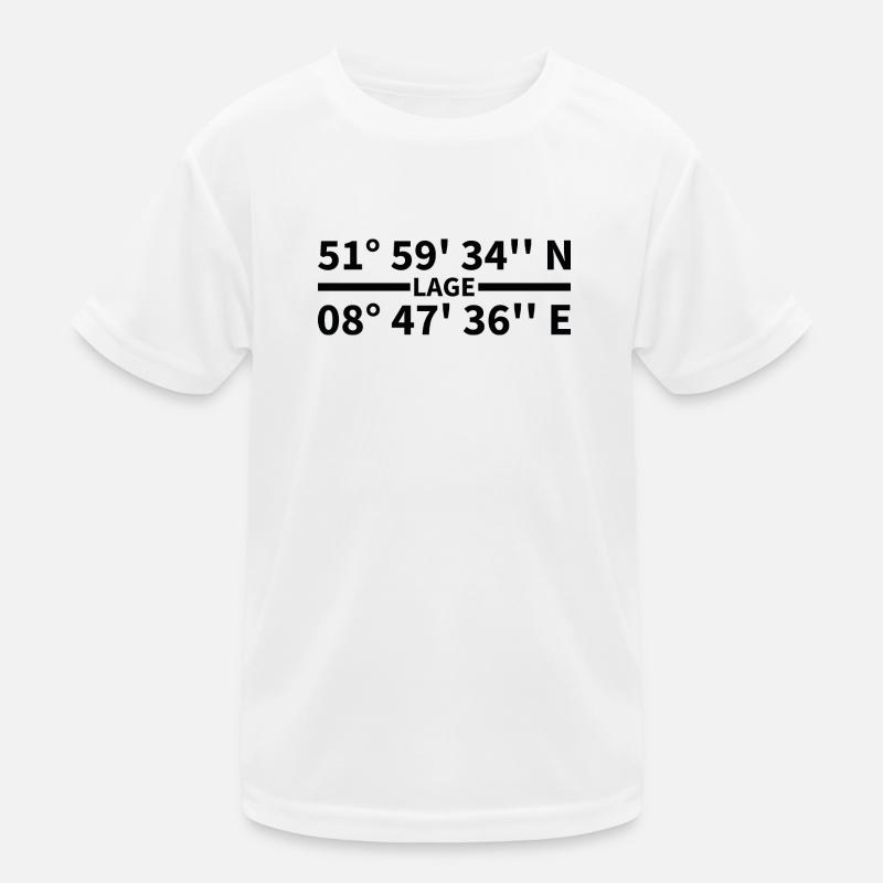Location coordinates Kids Functional T-Shirt