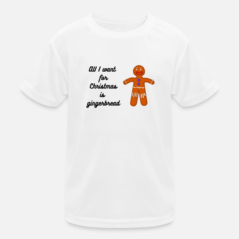 Lebkuchen Weihnachtsdesign, Gingerbread Kinder Funktions-T-Shirt