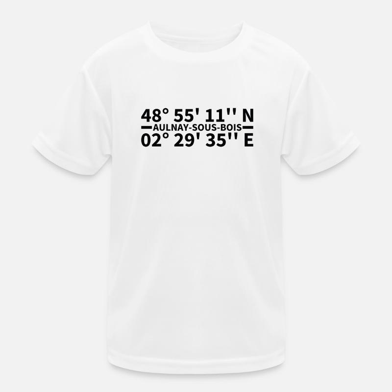 Aulnay-sous-Bois coordinates Kids Functional T-Shirt