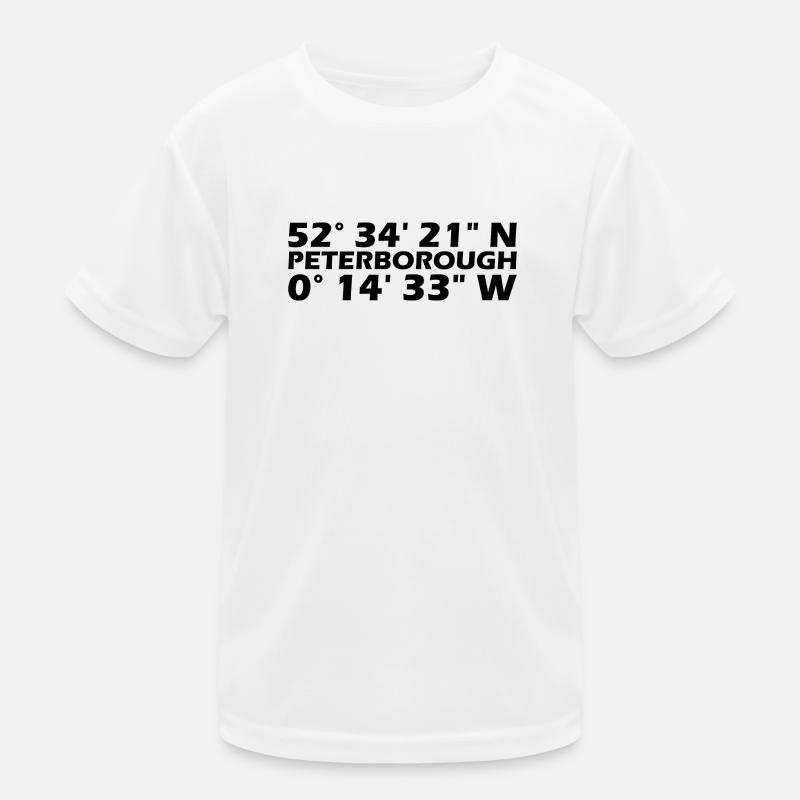 Peterborough Koordinaten Kinder Funktions-T-Shirt