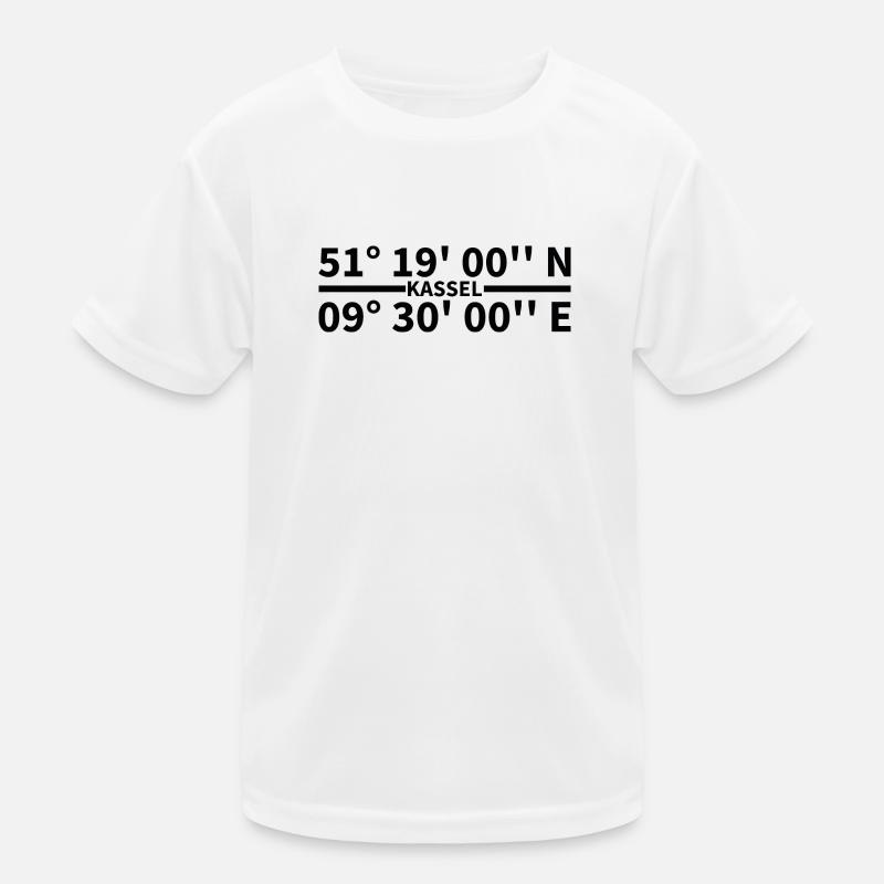 Kassel Koordinaten Kinder Funktions-T-Shirt